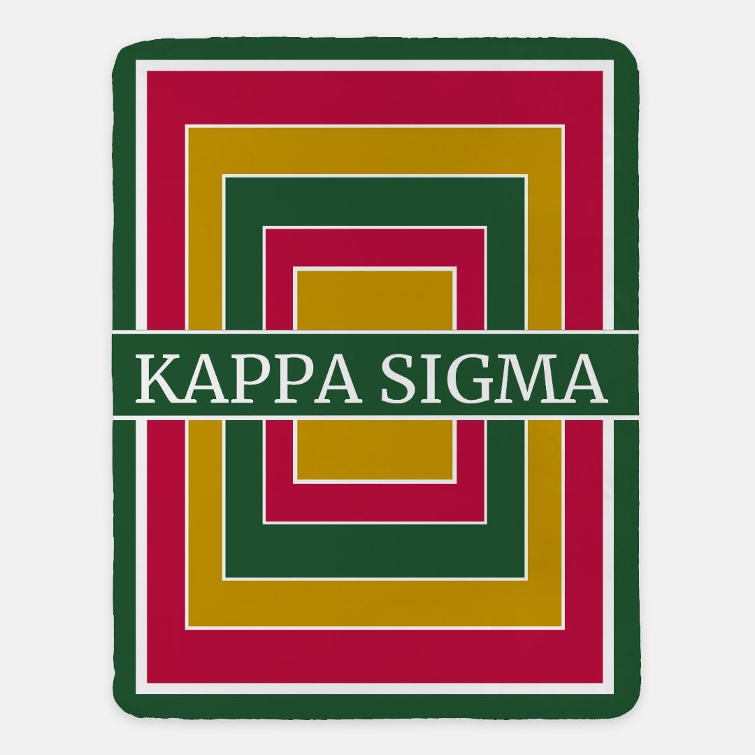 Kappa Sigma XL 60x80 Sherpa Blanket - Geo | Custom Gifts & Decor