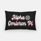 Alpha Omicron Pi Lumbar Pillow Cover - Retro | Official Merchandise | Dorm Decor | Festive Fit Home