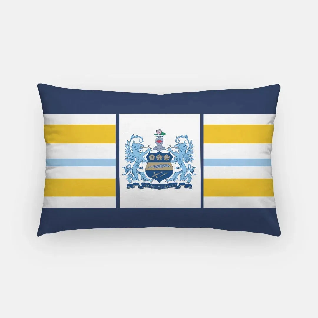 Alpha Xi Delta Lumbar Throw Pillow Cover - Crest Pillow Covers