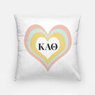 Kappa Alpha Theta Pillow Cover - Heart 18" | Licensed Gifts and Decor | Official Merchandise | Festive Fit Home