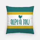 Alpha Tau Pillow Cover - Stripes 18" | Official Merchandise | Gifts