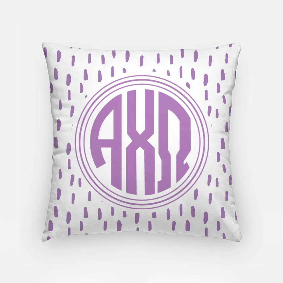 Alpha Chi Omega 18" Throw Pillow Cover - Iris Dash | Custom AXO Gifts