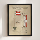 Golf Flag US Patent Art Print | Sports Themed Dorm Decor | Wall Art | Campus Greek Fit