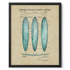 Surfboards US Patent Wall Art Print | Coastal Theme Dorm Decor