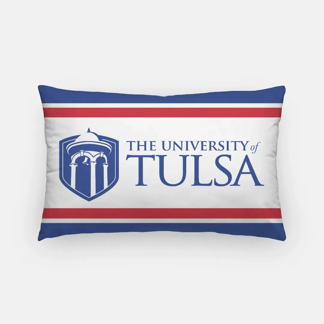 University of Tulsa Lumbar Throw Pillow Cover - Traditional Stripes Pillow Covers