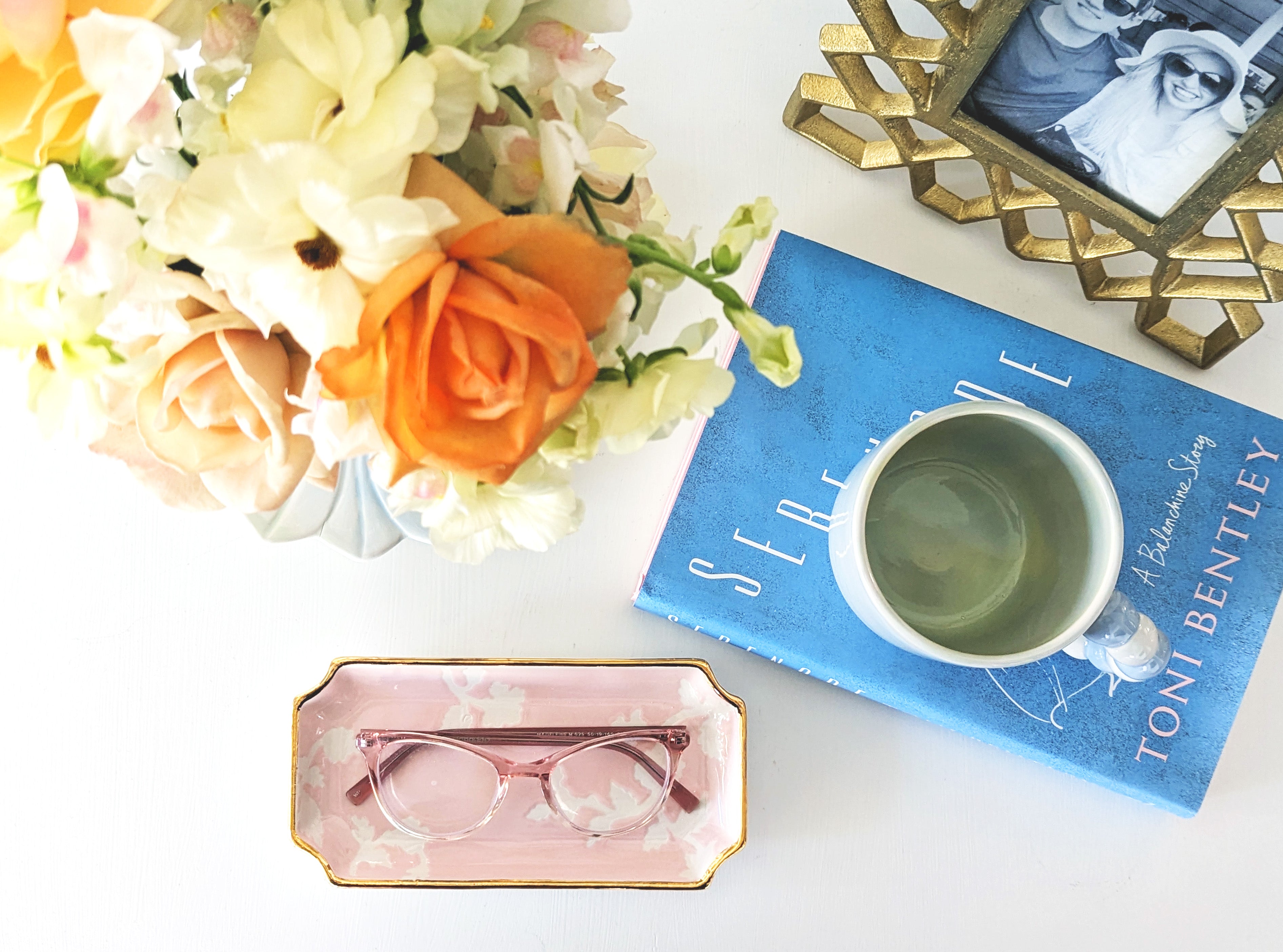 Chinoiserie Decorative Trays with Gold Accent | Classic Dorm Decor