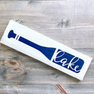 Lake Boat Oar Wood Sign | Coastal Dorm Decor | Wall Art