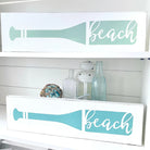 Beach Boat Oar Wood Sign | Coastal Dorm Decor | Wall Art