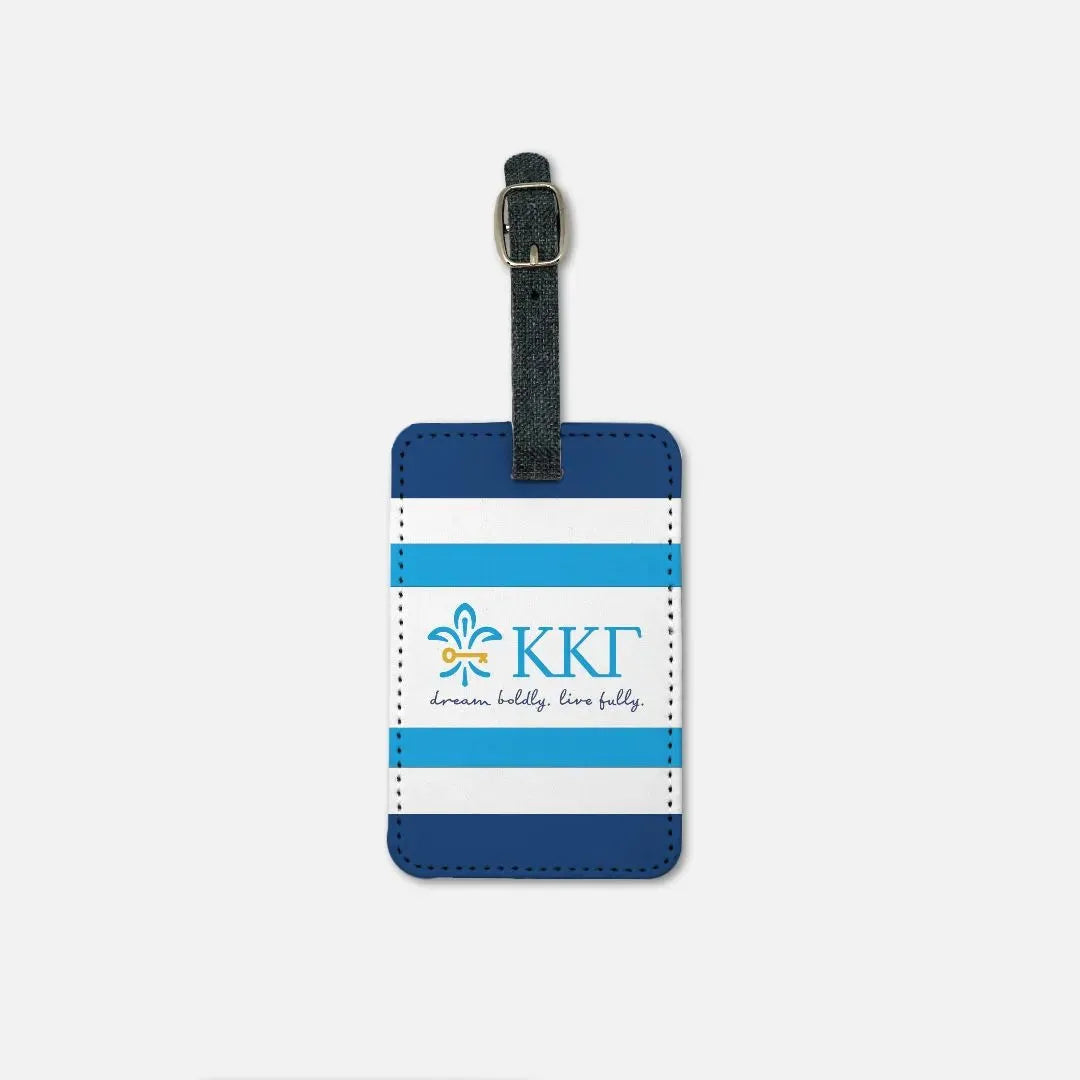 Kappa Kappa Gamma Luggage Tag - Stripes (Set of 2) Luggage Tags