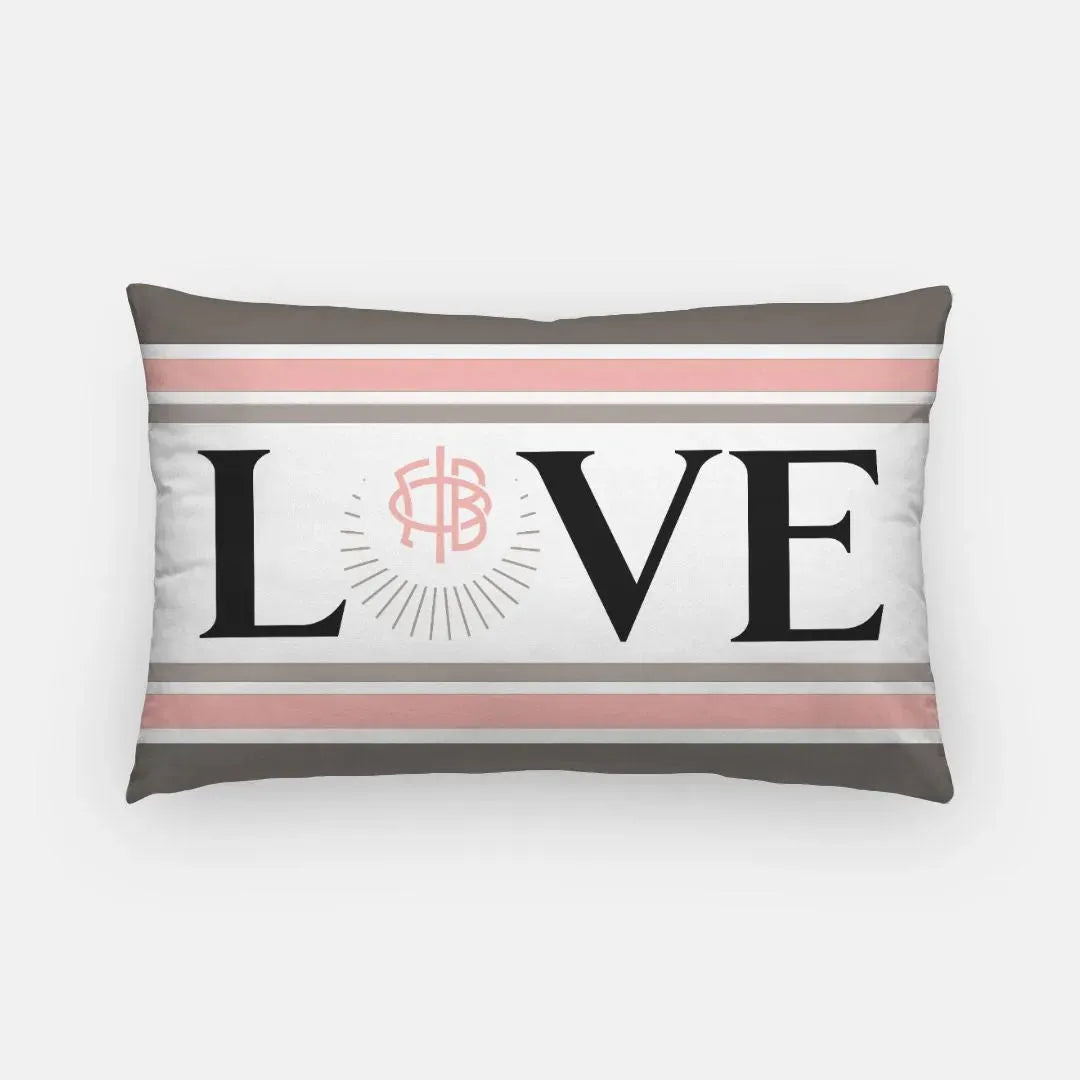 Gamma Phi Beta "LOVE" Lumbar Throw Pillow Cover Pillow Covers