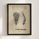 Modern Lacrosse Stick US Patent Art Print | Sports-Themed Dorm Decor