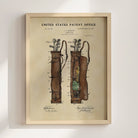 Vintage Golf Bag US Patent Art Print | Sports-Themed Dorm Decor | Wall Art | Campus Greek Fit