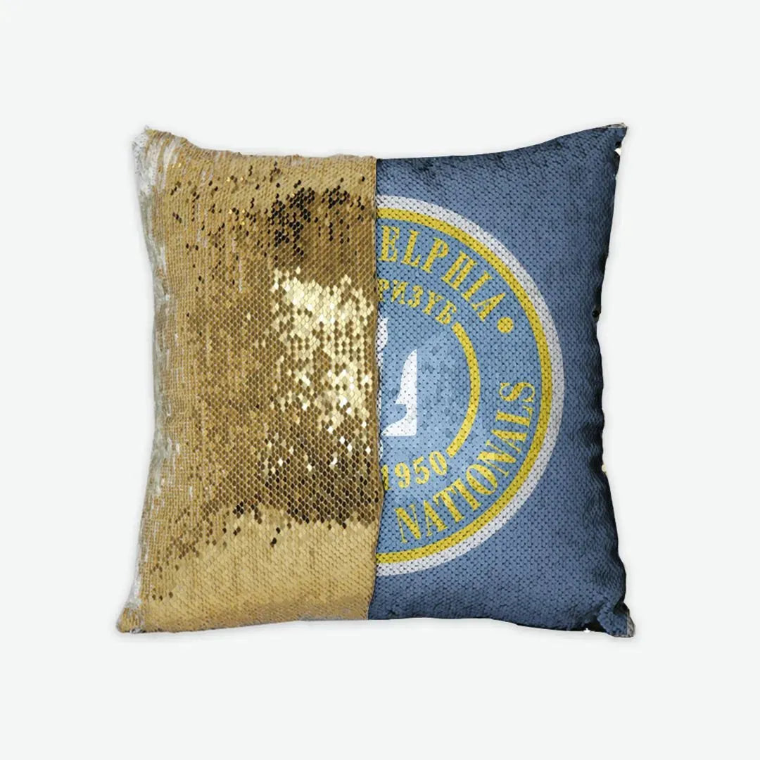 Ukrainian Nationals Sequin Pillow Cover Gold Pillow Covers