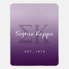 Sigma Kappa Sherpa Blanket - Purple Gradient 60"x80" | Custom Gifts | official merchandise | Festive Fit Home