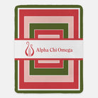 Alpha Chi Omega XL 60x80 Sherpa Blanket - Geo | Custom AXO Gifts