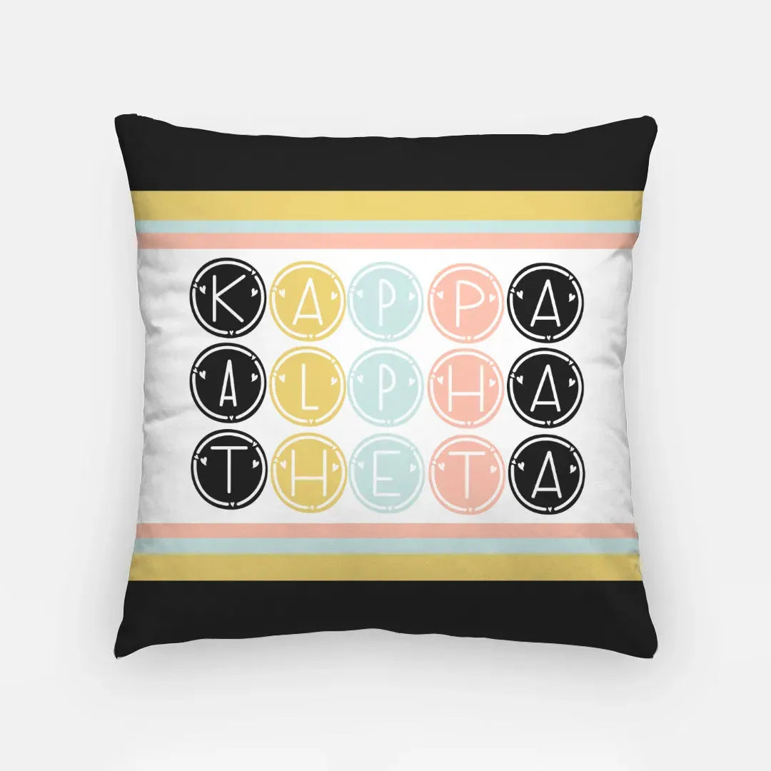Kappa Alpha Theta 18" Throw Pillow Cover - Dots Pillow Covers