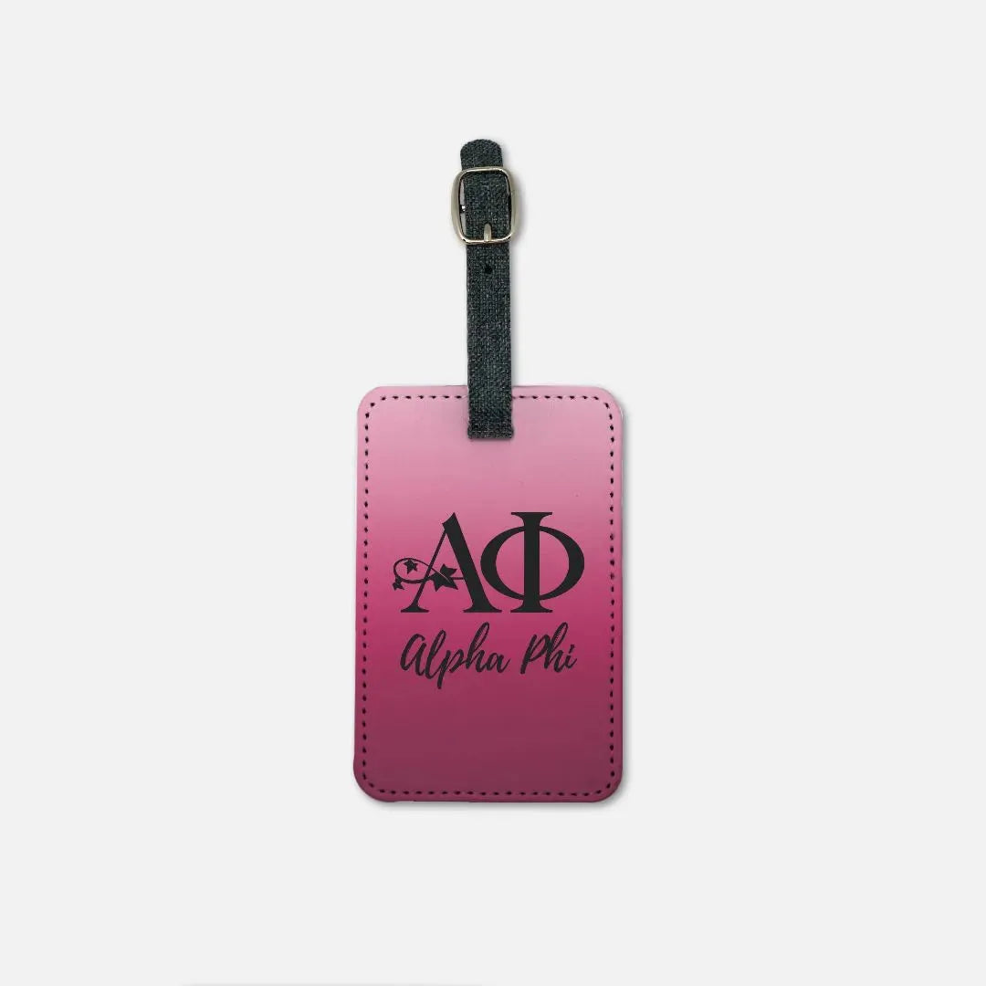 Alpha Phi Luggage Tag (Set of 2) - Bordeaux Gradient Luggage Tags