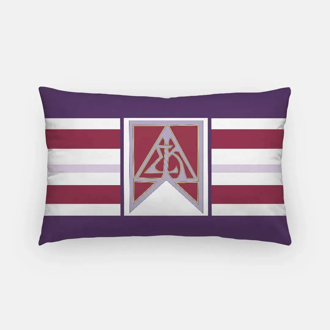 Sigma Kappa Banner Striped Lumbar Throw Pillow Cover Pillow Covers