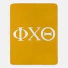 Phi Chi Theta XL 60x80 Sherpa Blanket - Gold | Custom Gifts and Decor