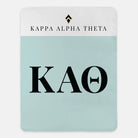 Kappa Alpha Theta XL 60x80 Sherpa Throw Blanket - Blue Wide Band