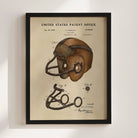 Vintage Football Helmet US Patent Art Print | Sports-Themed Dorm Decor | Campus Greek Fit