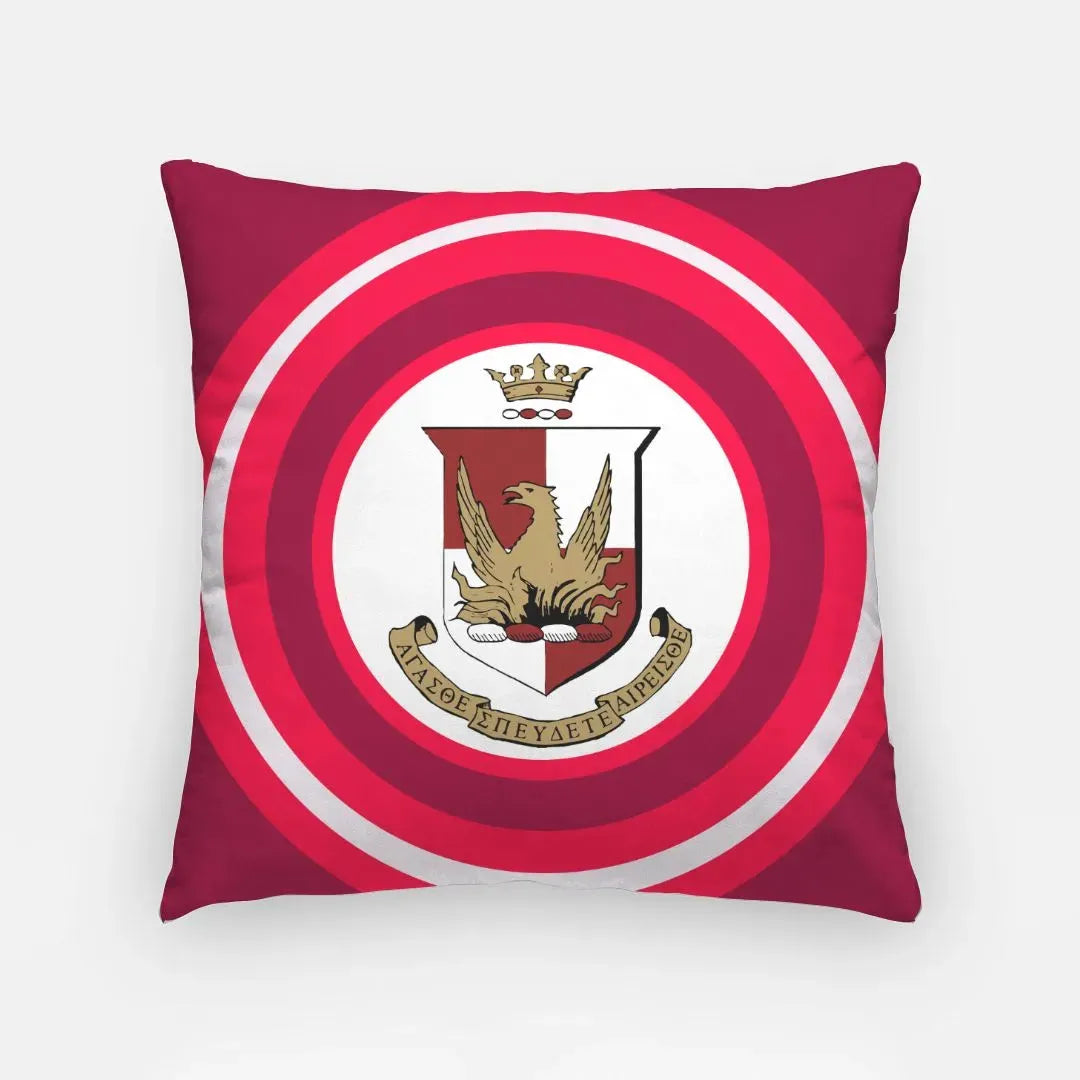 Alpha Sigma Alpha 18" Throw Pillow Cover - Crest Bullseye Pillow Covers