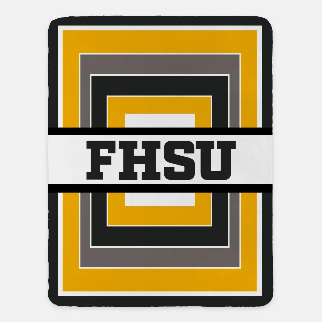 FHSU Sherpa Blanket - Geometric  60"x80" | Official Custom Gifts