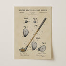 Golf Club US Patent Art Print | Sports Themed Dorm Decor | Campus Greek Fit