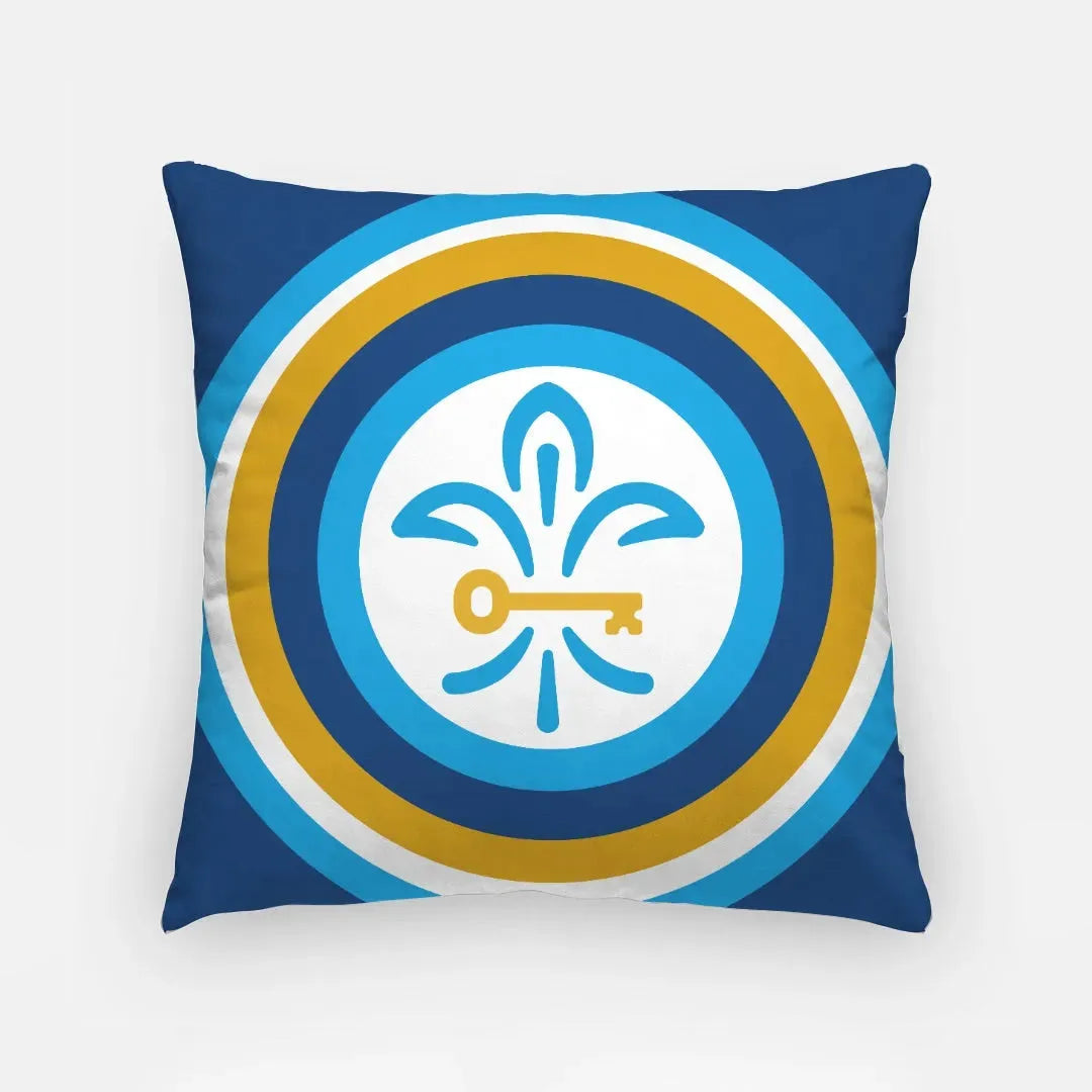Kappa 18" Throw Pillow Cover - Bullseye 18" Fleur de Key Pillow Covers