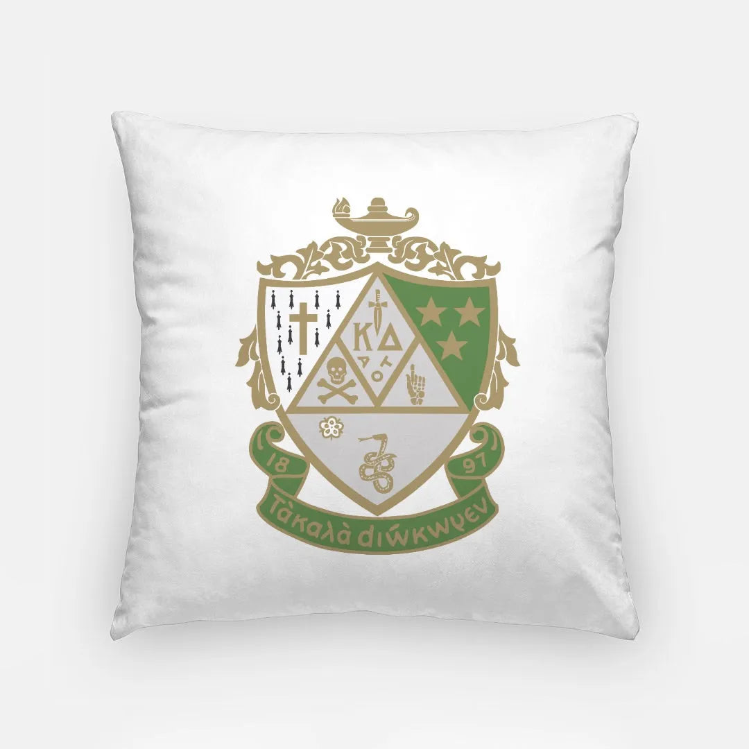 Kappa Delta Crest Throw Pillow Cover - 18" | Official Merchandise | Custom gifts | Festive Fit Home