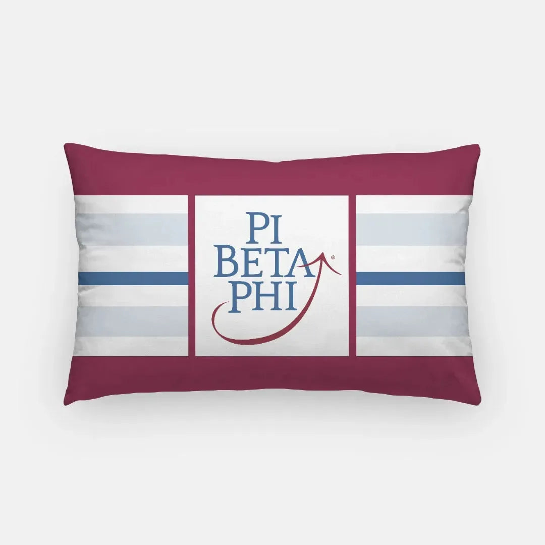 Pi Beta Phi Striped Lumbar Pillow Cover Pillow Covers