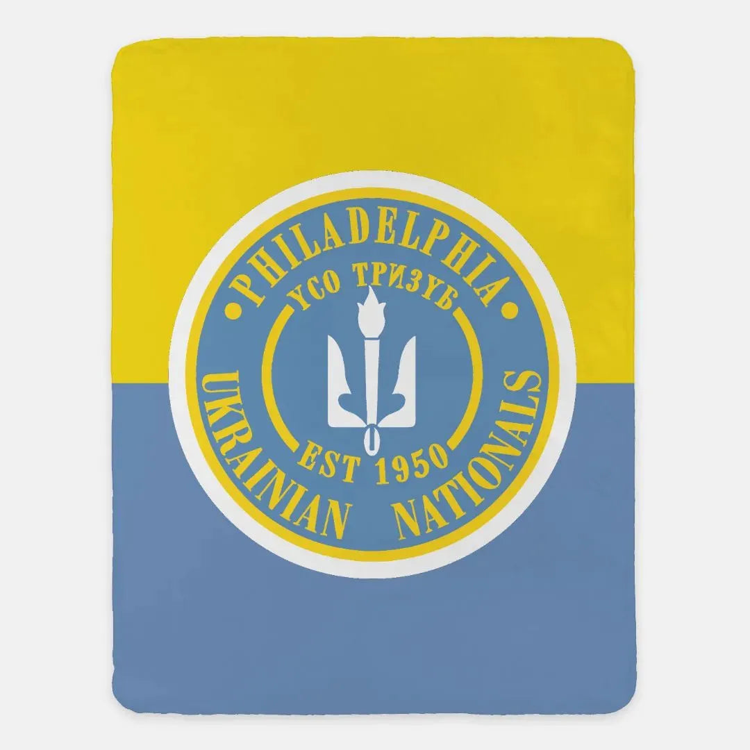Philadelphia Ukrainian Nationals Sherpa Blanket - Color Split Throw Blankets