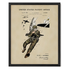 Combat Suit US Patent Art Print | Patriotic Decor | Vintage Style Wall Art | Campus Greek Fit