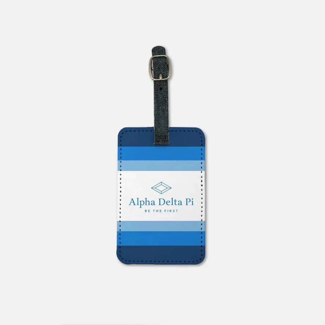 Alpha Delta Pi (Set of 2) Luggage Tag - Stripes Luggage Tags