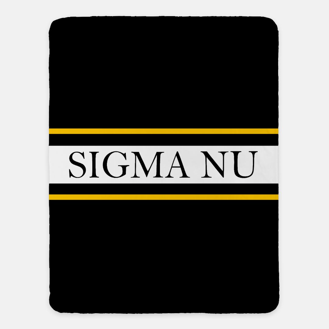 Sigma Nu Sherpa Blanket XL 60x 80 - Center Band Default Title Throw Blankets