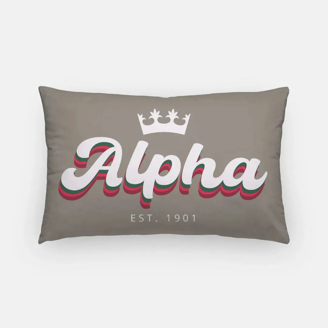 Alpha Lumbar Throw Pillow Cover - Retro Pillow Covers