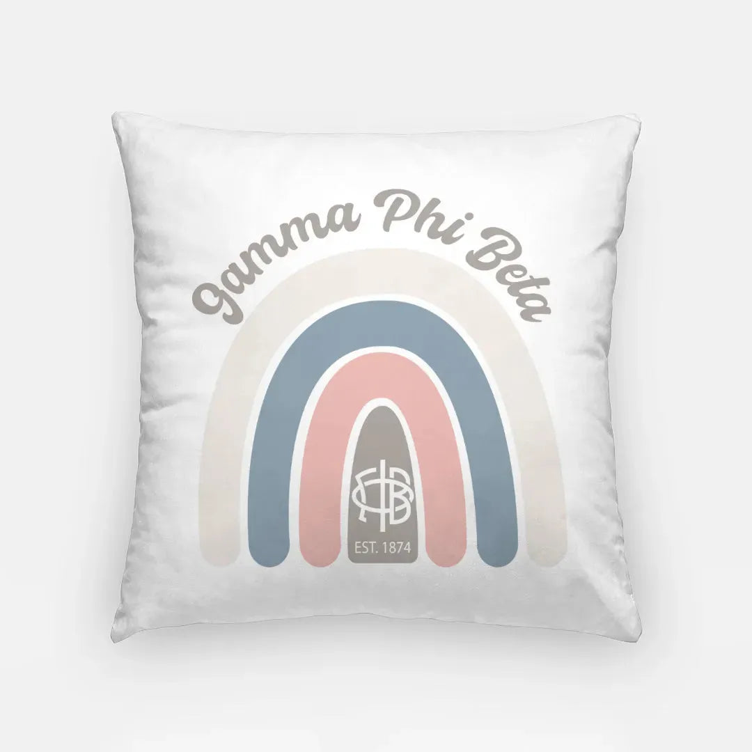 Gamma Phi Beta 18" Throw Pillow Cover - Rainbow Pillow Covers