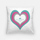 Zeta Tau Alpha Throw Pillow Cover - Layered Heart 18" | Gifts and Decor | Festive Fit Home