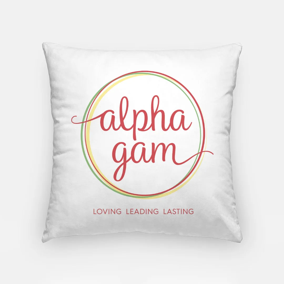 Alpha Gam 18" Throw Pillow Cover | AGD Big Little Gifts | Custom Decor