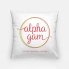 Alpha Gam 18" Throw Pillow Cover | AGD Big Little Gifts | Custom Decor