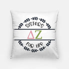 Delta Zeta Throw Pillow Cover 18" - Sisters for Life | Gifts and Decor