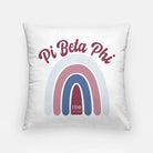 Pi Beta Phi Throw Pillow Cover - Rainbow - 18" | Gifts and Decor | Festive Fit Home