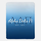 Alpha Delta Pi XL 60x80 Sherpa Blanket Midnight Gradient | ADPi Gifts