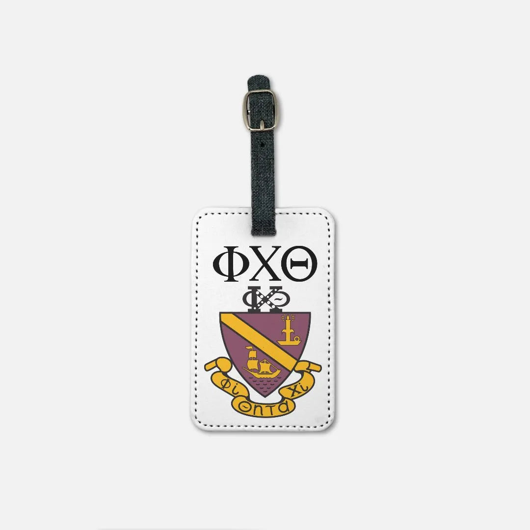 Phi Chi Theta Luggage Tag (Set of 2) - Crest | Suitcase Bookbag Tags