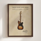 Fender Stratocaster Patent Art Print | Dorm Decor for Music Lovers