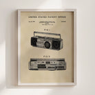 Boombox US Art Print | Dorm Decor for Guys | Music Themed Wall Art