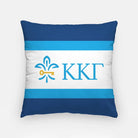 Kappa Kappa Gamma Striped Pillow Cover 18" - Greek Letters | KKG Gifts & Dorm Decor