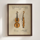 Violin US Patent Art Print | Music-Themed Dorm Decor | Wall Art | Campus Greek Fit