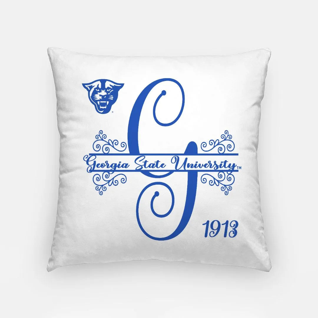 Georgia State University Monogram Pillow Cover 18" | Gifts and Decor | Official Merchandise | Festive Fit Home