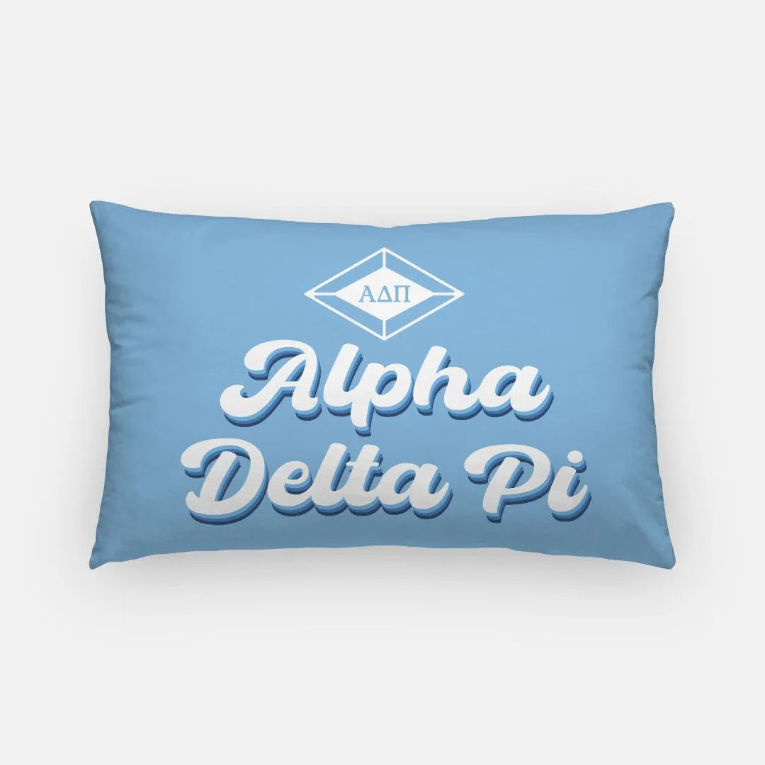 Alpha Delta Pi Lumbar Pillow Cover - Retro | Custom Gifts and Decor | Festive Fit Home